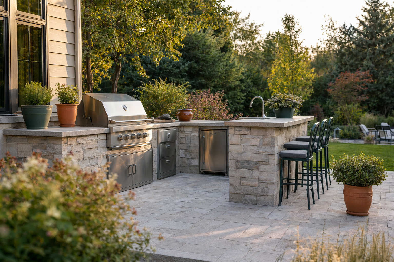 Outdoor kitchen — from grill island to full build