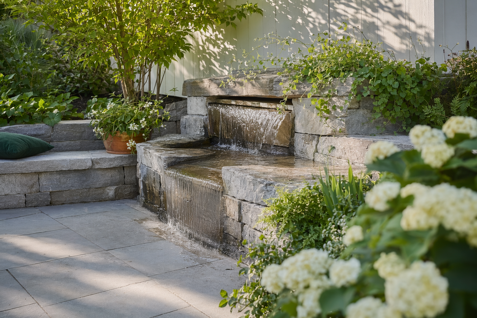 Water features — fountains, ponds & cost